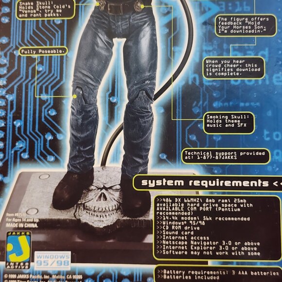 Jakks Pacific Vtg Titan Sports WWF Stone Cold Internet-Active Electronic Figure - Picture 15 of 16